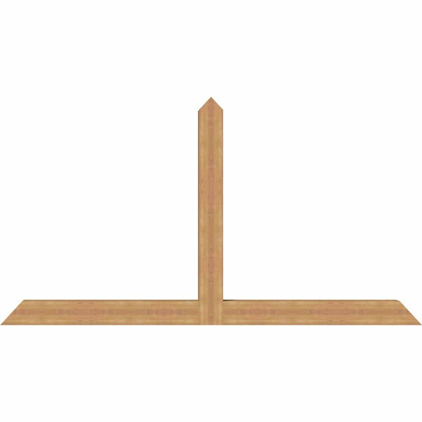 Ekena Millwork Portland Timber Gable Bracket, Western Red Cedar, 96"W x 52"H x 5 1/2"D x 5 1/2"F, 13/12 Pitch GBW096X52X0606POR00SWR - main